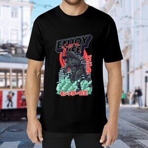 Brand New Enjoy Life Godzilla Graphic Tee - Black